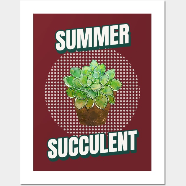 Summer Succulent Wall Art by Succulent Circle